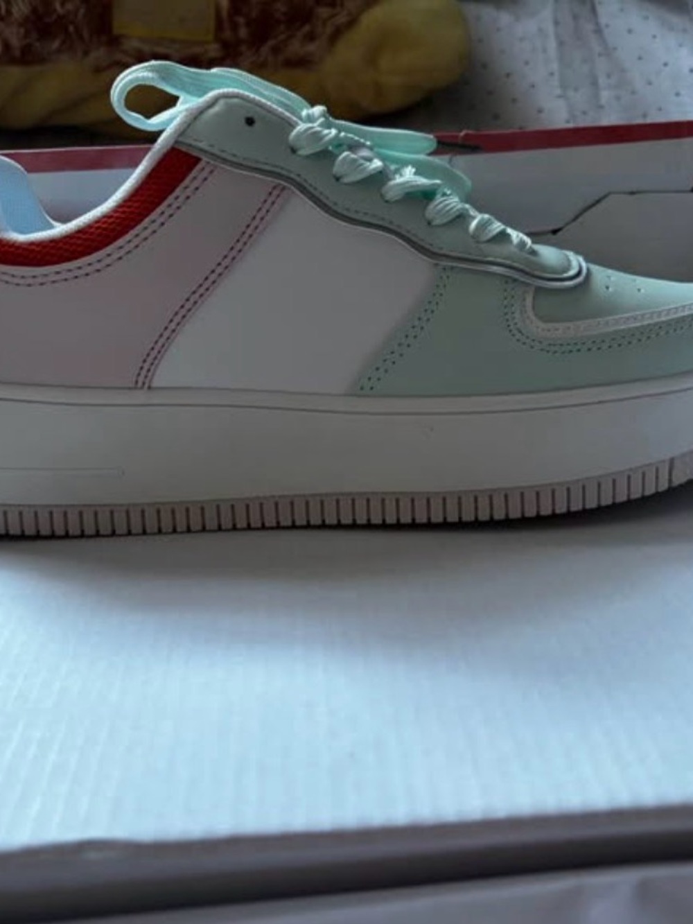 Women's Mint & White Platform Athletic Sneakers - Casual Comfort